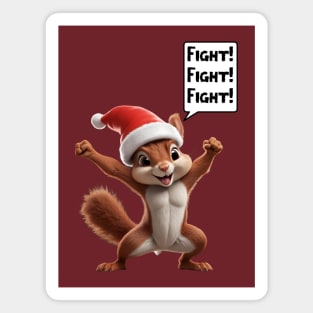 Peanut the Squirrel Funny Christmas Magnet
